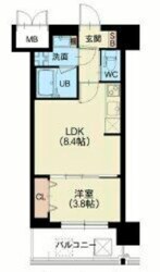 スプランディッド難波SOUTHの物件間取画像